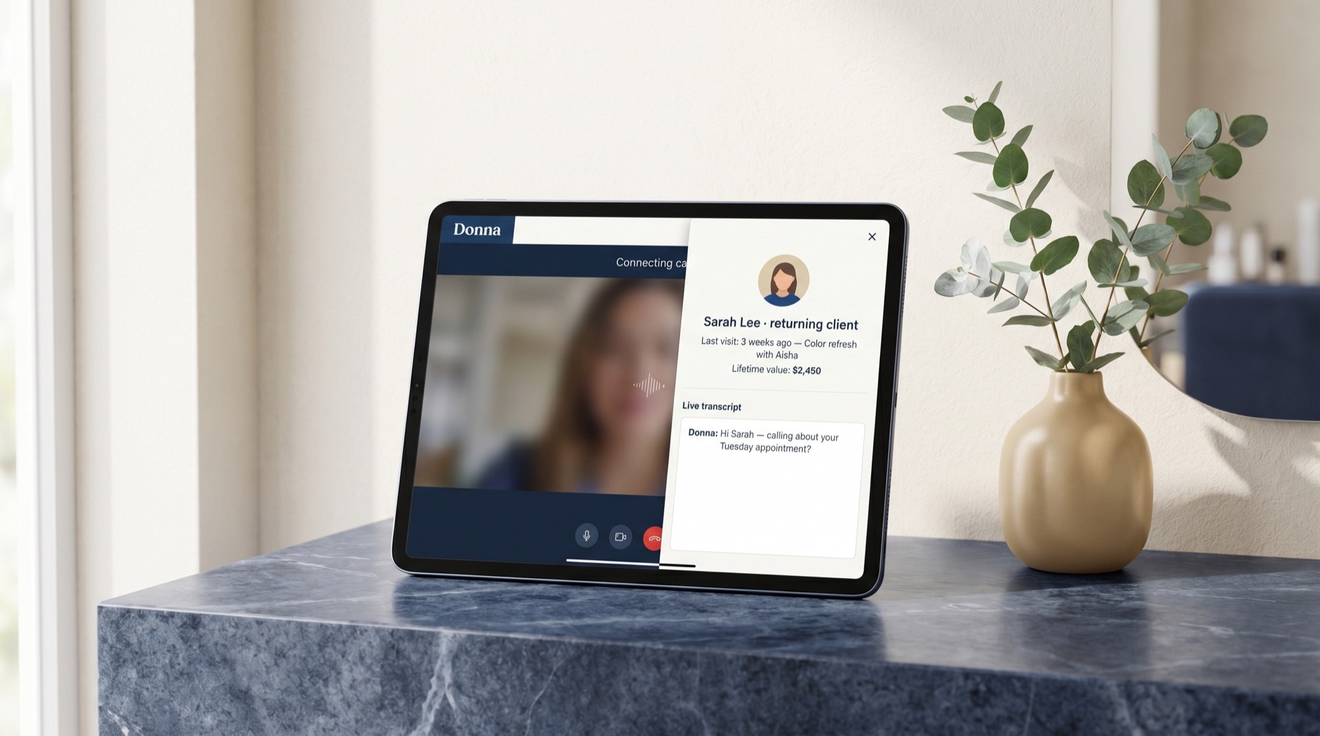 Caller ID and History — Donna AI receptionist